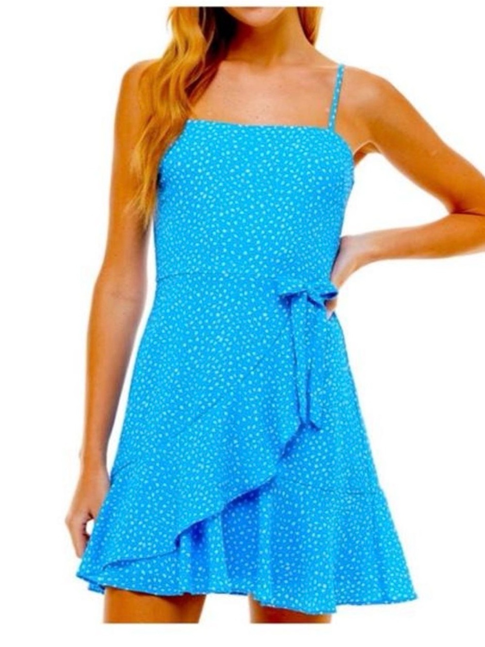 City Studio “Bright Day” Blue & White Mini Dress